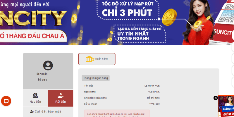 Rút Tiền Suncity, Hướng Dẫn Rút Tiền Suncity Suncity cung cấp nhiều hình thức rút tiền