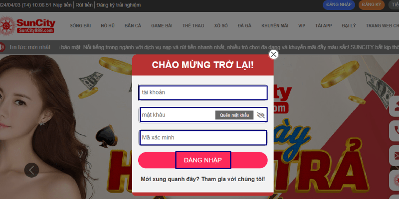 Đăng Nhập Suncity – Hướng Dẫn Đăng Nhập Nhanh Nhất Hướng dẫn ĐĂNG NHẬP SUNCITY chi tiết nhất